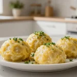 Leckere Thüringer Klöße aus der Heißluftfritteuse, perfekt knusprig und saftig.