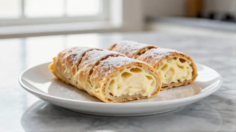 Leckerer Topfenstrudel aus der Heißluftfritteuse.