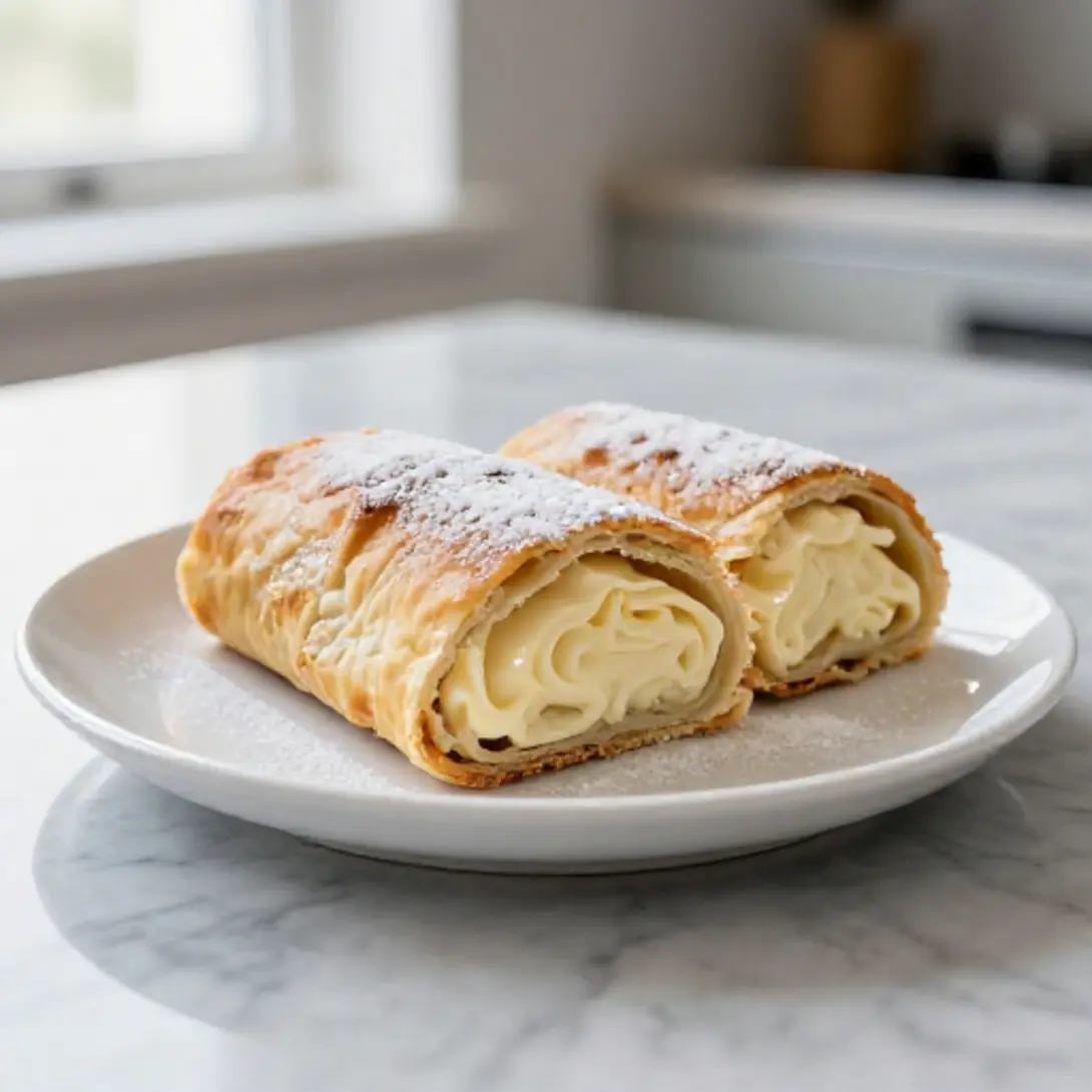 Topfenstrudel-Variation aus der Heißluftfritteuse.