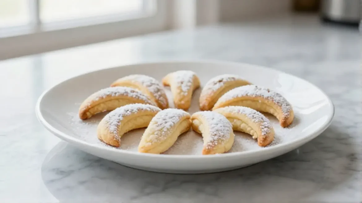 Leckere Vanillekipferl aus der Heißluftfritteuse, perfekt für die Weihnachtszeit.