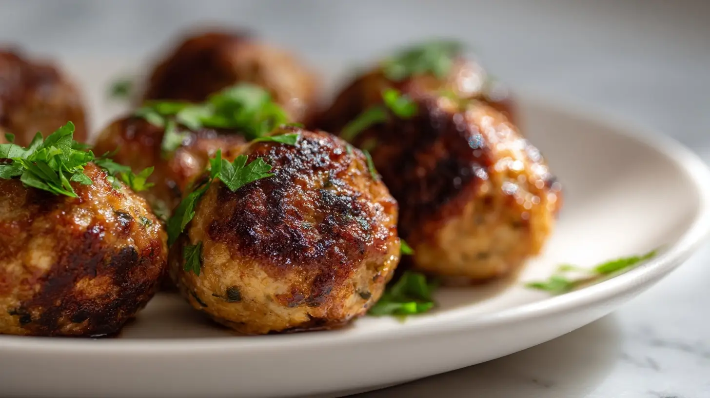 Vegane Fleischbällchen in der Heißluftfritteuse sind lecker und gesund.