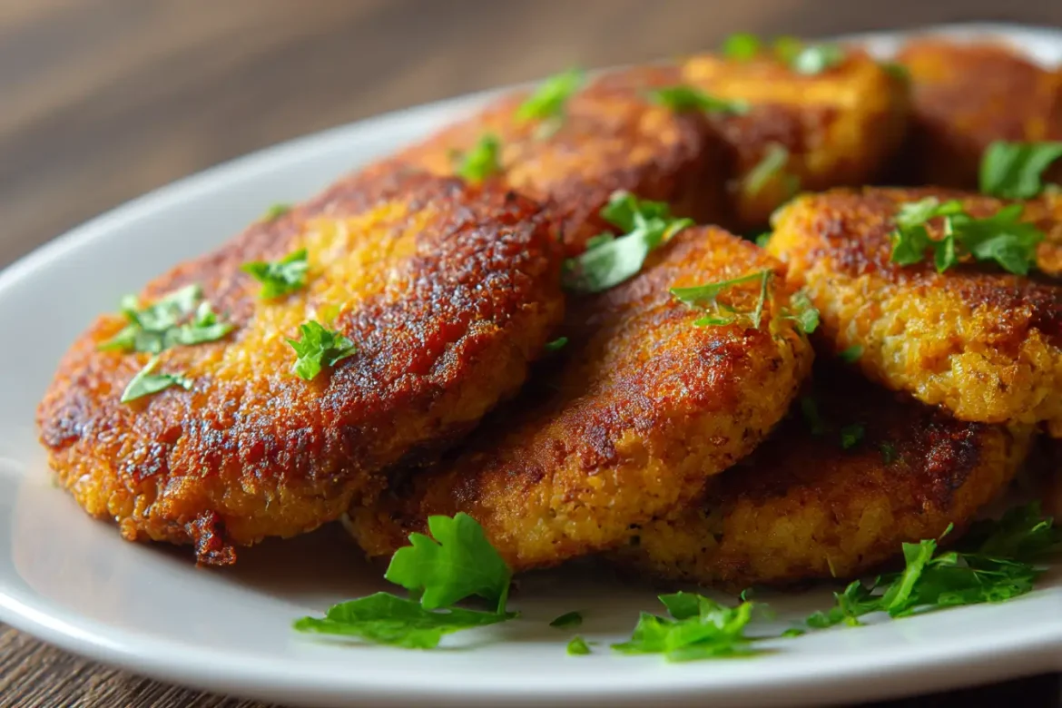Leckere vegetarische Frikadellen im Airfryer zubereiten.
