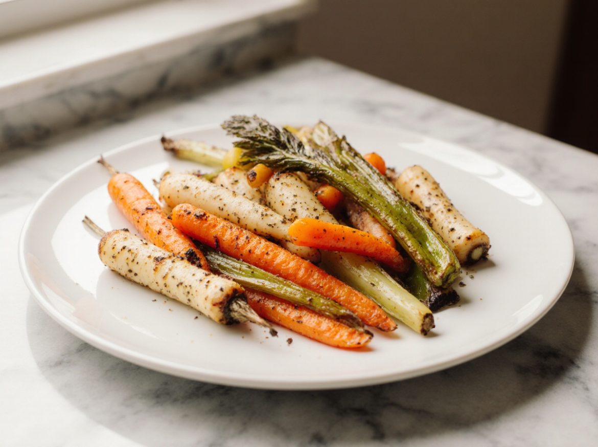 Winterliche Wurzelgemüse-Pfanne im Airfryer – ein köstliches Rezept für den Winter.
