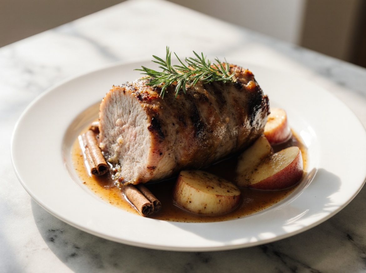 Winterlicher Apfel-Zimt-Schmorbraten im Airfryer