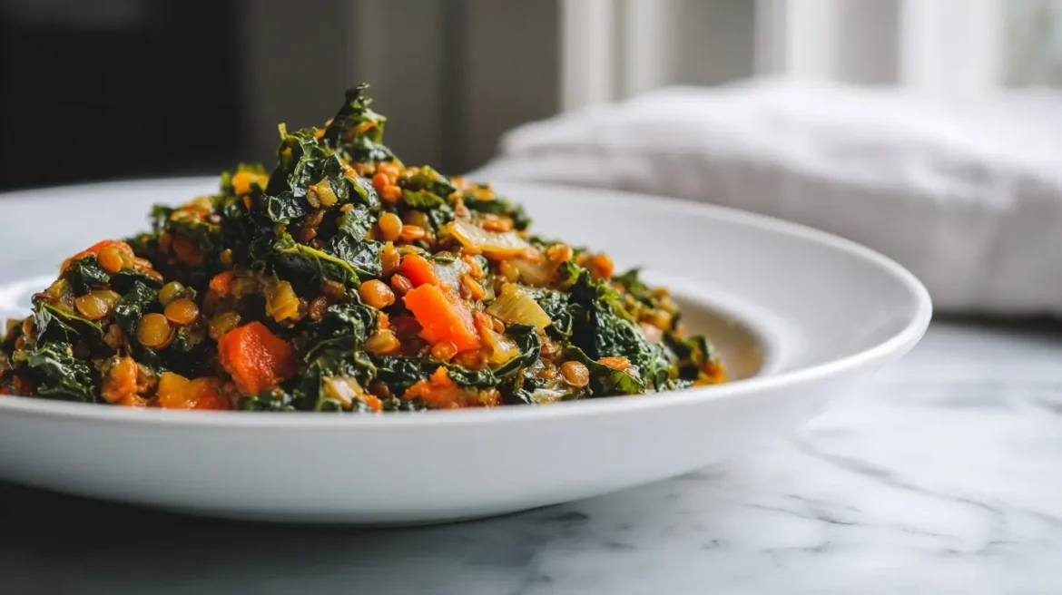Winterlicher Kohleintopf, der im Airfryer zubereitet wird.