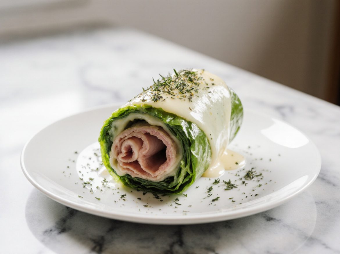 Witlof Ham und Käse aus der Heißluftfritteuse - Eine leckere Kombination.