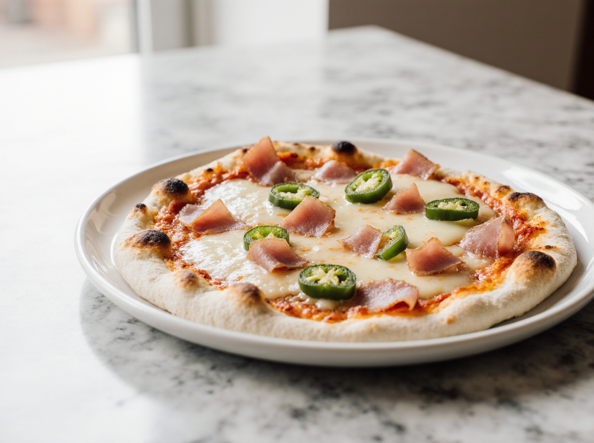 Leckere Wrap-Pizza aus der Heißluftfritteuse, ideal für ein schnelles Abendessen.