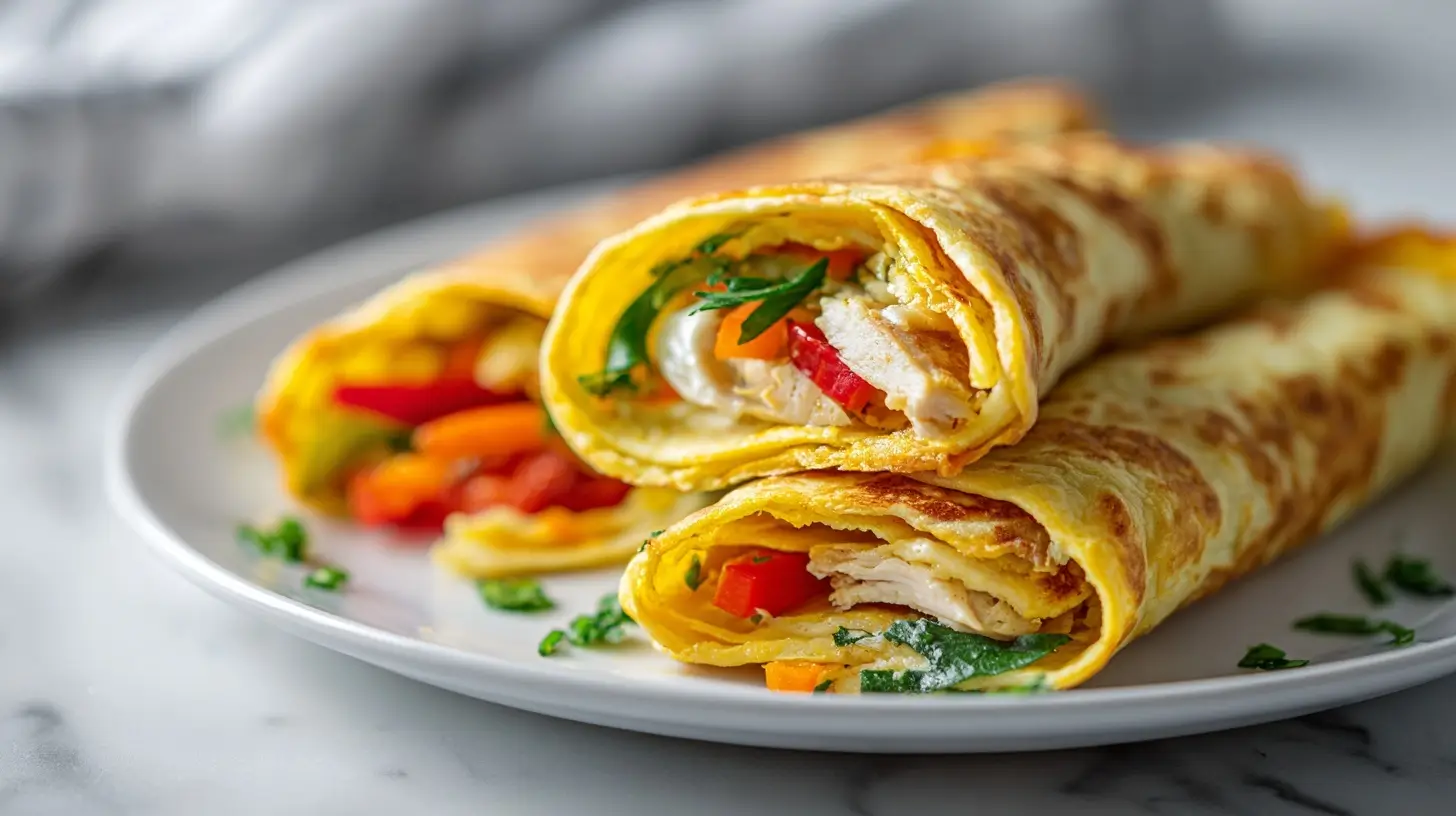 Wraps in der Heißluftfritteuse zubereitet, lecker und knusprig.