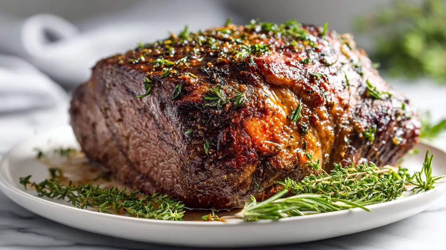 Zarter Rinderbraten, perfekt zubereitet in der Heißluftfritteuse.