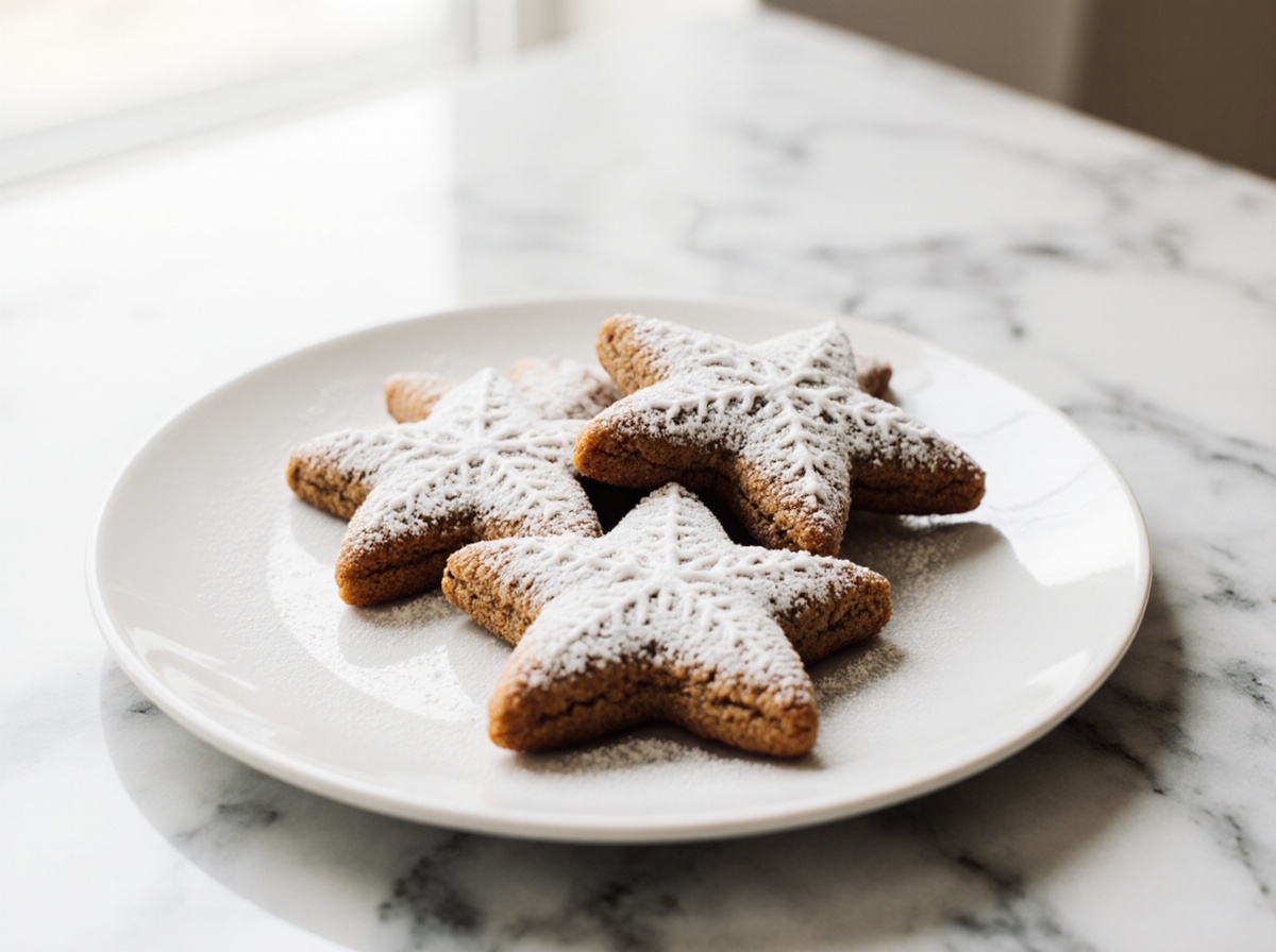 Zimtsterne backen im Airfryer - leckere Plätzchen für die Weihnachtszeit.