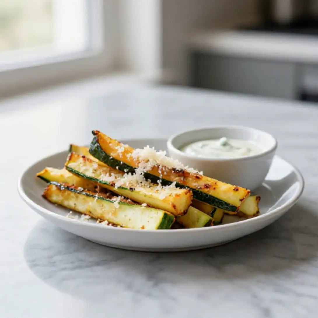 Zucchini-Frites aus dem Airfryer, die ideale Beilage oder Snack.