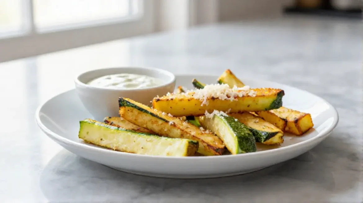 Knusprige Zucchini-Frites aus dem Airfryer, perfekt für jeden Snack!
