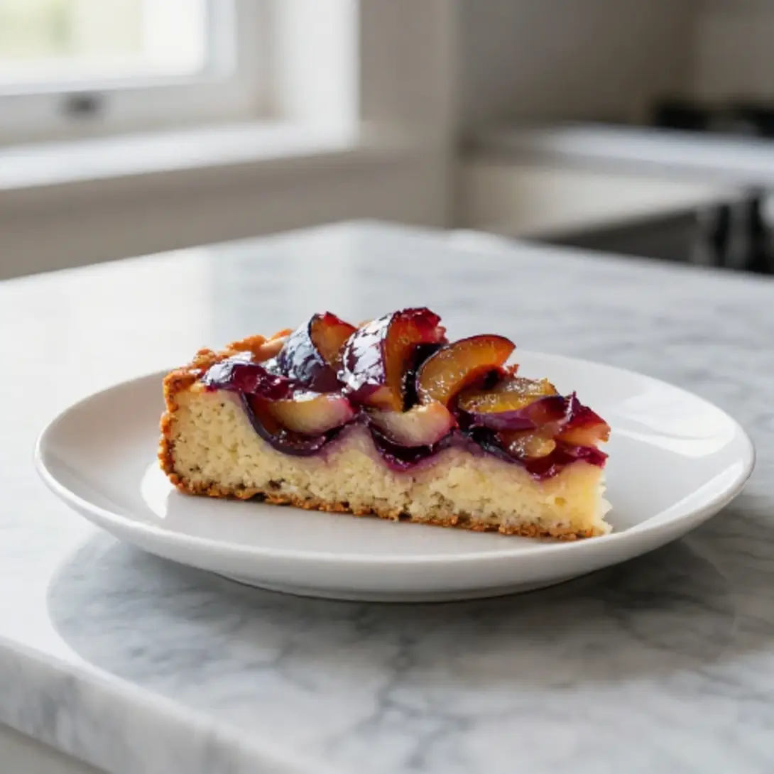 Saftiger Zwetschgenkuchen im Airfryer, einfach und schnell.