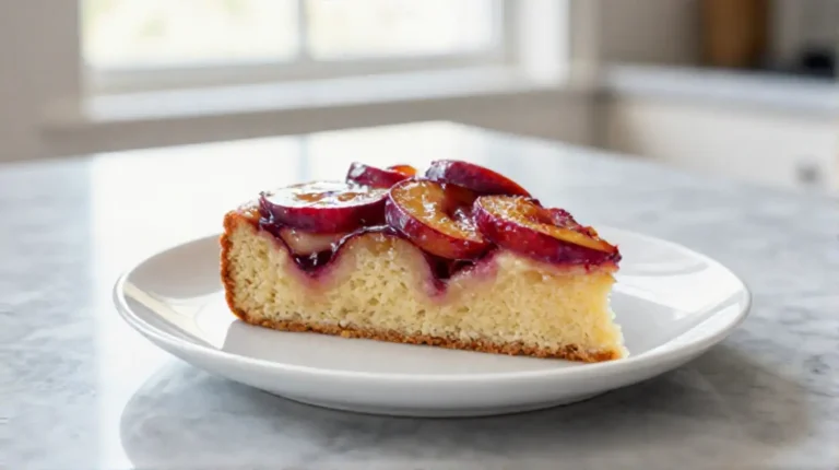 Leckerer Zwetschgenkuchen im Airfryer, perfekt gebacken.