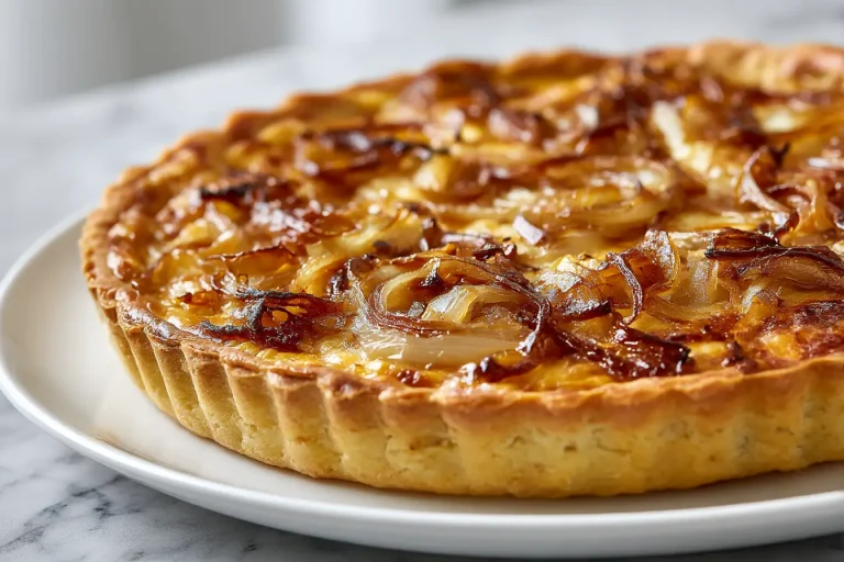 Zwiebelkuchen im Airfryer – ein köstliches Gericht auf moderne Art.